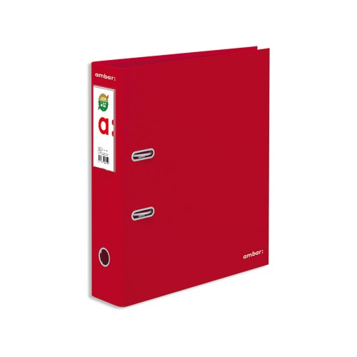 Pasta Arquivo L/L Ambar c/Rado Din Vermelho
