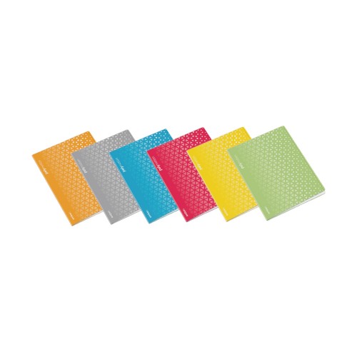 Caderno Agrafado A5 Pautado PP Ambar Triang Sortido 48Fls 1u