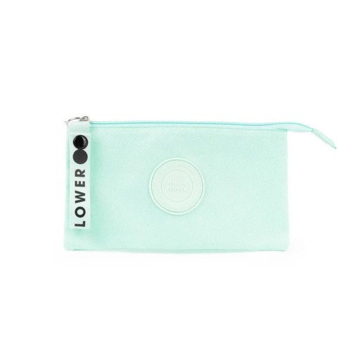 Estojo Triplo Retangular Ambar Mint Campus Moonflower