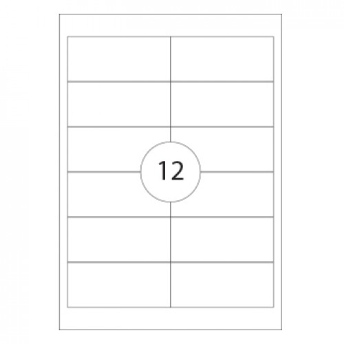 Etiquetas 097x042,3mm 100Fls A4 1200un