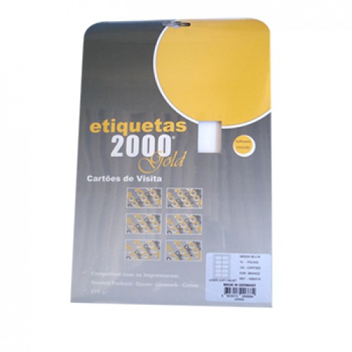 Cartões Visita 86x54mm 210g InkJet 10Fls 100un