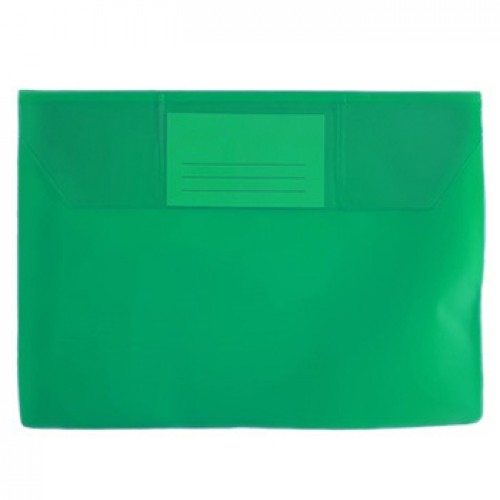 Bolsa Envelope A5 PVC Visor Transparente Verde 10un