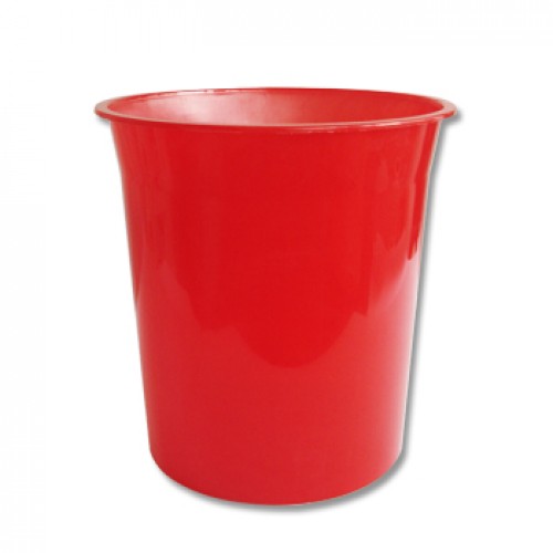 Cesto 18L Plástico Vermelho Transparente