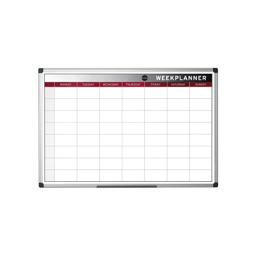 Quadro Branco 90x60cm Magnético Plano Semanal GA0333170