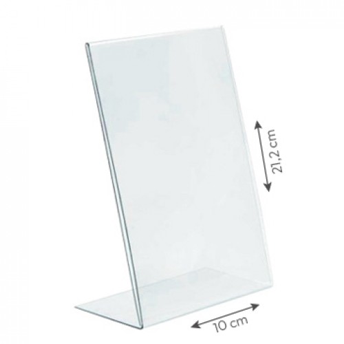 Expositor Suporte Porta Folhetos Acrilico 1/3 A4 em L