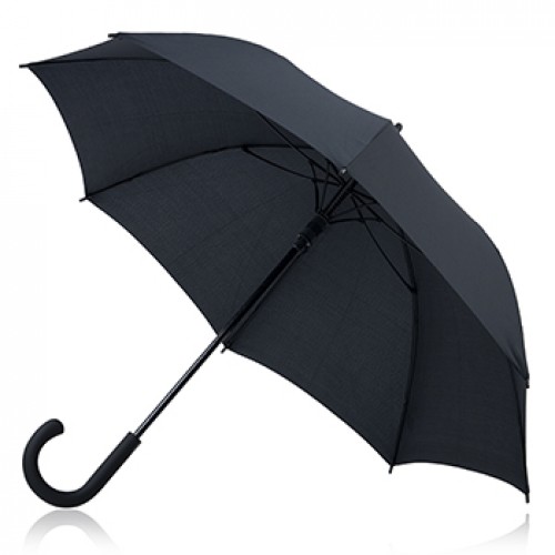 Guarda-Chuva Automático 8 Varas Preto Cabo de Borracha