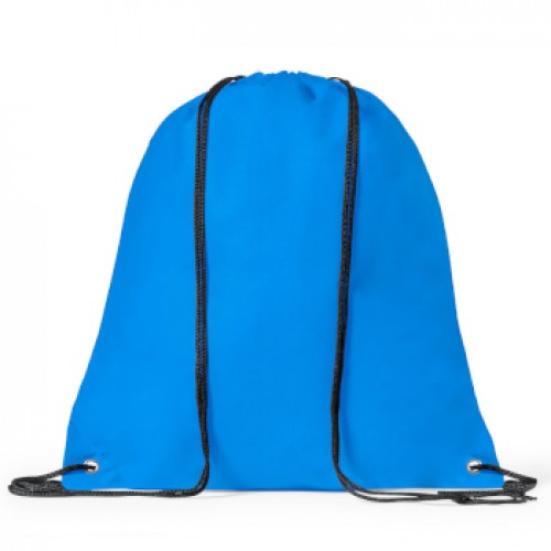 Saco Mochila Non-Woven 37x41cm com Ilhós Azul Claro