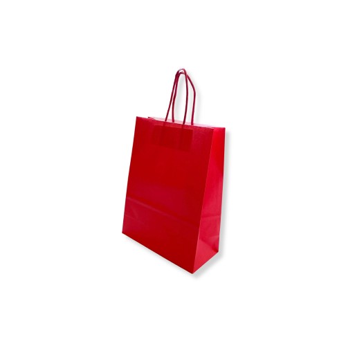 Saco 18x08x24cm Papel Vermelho c/Asas 100g 1un