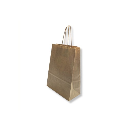 Saco 18x08x24cm Papel Kraft c/Asas 100g 1un