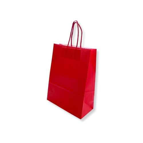 Saco 24x10x32cm Papel Vermelho c/Asas 100g 1un