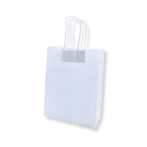 Saco 32x14x40cm Papel Branco c/Asas 100g 1un