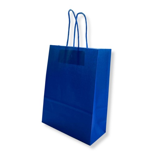 Saco 42x16x49cm Papel Azul Escuro c/Asas 100gr 1un