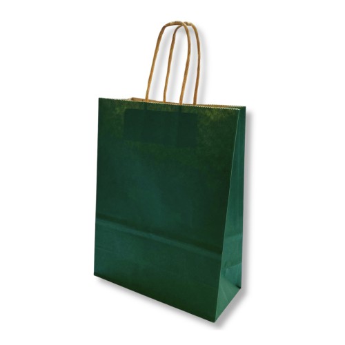 Saco 42x16x49cm Papel Verde Escuro c/Asas 100gr 1un