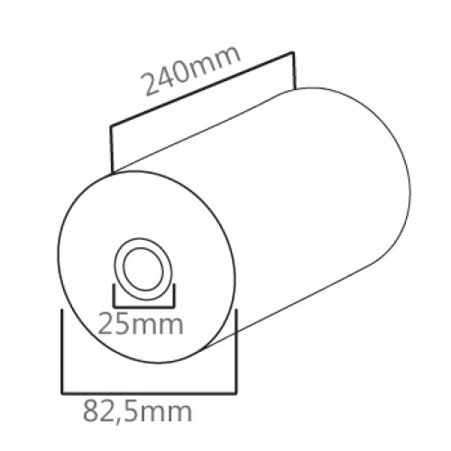 Rolo Papel 82,5x240x25mm 1un