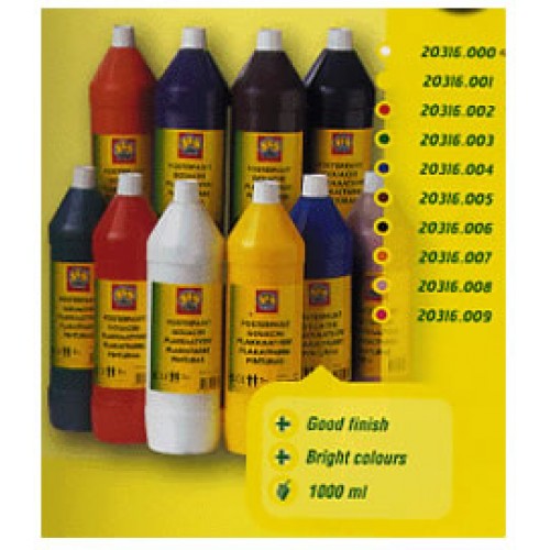 Tinta Preta para Pintura 1 Litro - FingerPaint