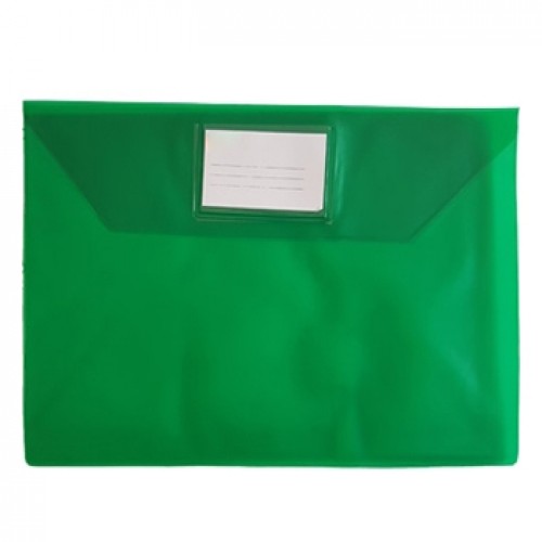 Bolsa Envelope A4 PVC Visor Transparente Verde