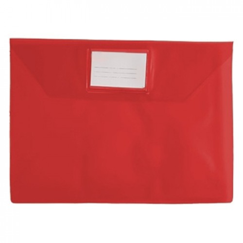 Bolsa Envelope A4 PVC Visor Transparente Vermelho