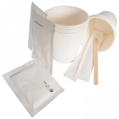 Kit Eco Friendly Copos Papel Café / Mexedor / Açucar 100un