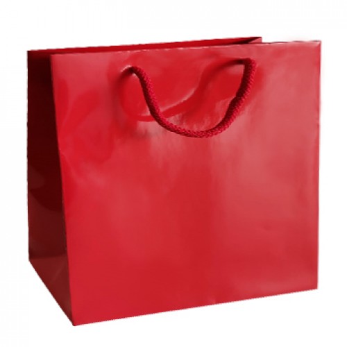 Saco Papel Couché Vermelho 200g 54x13x44cm c/Asas Cordão 1un