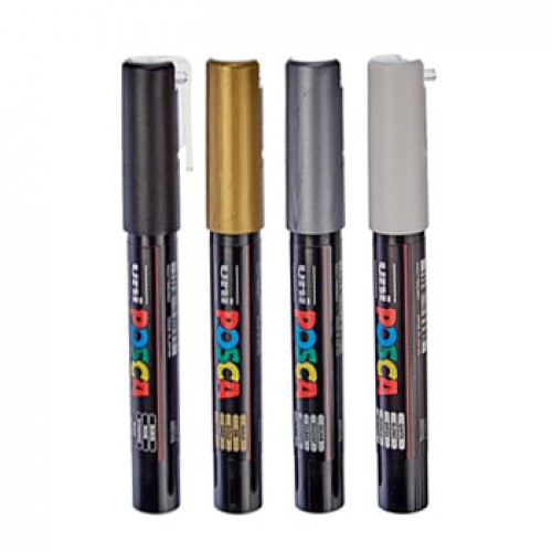 Marcador Uniball Posca PC-1M 0,7mm 4 Cores 4un