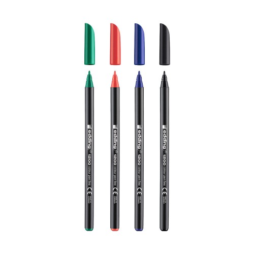 Marcador Médio Edding 1200 1mm 4 Cores 4un