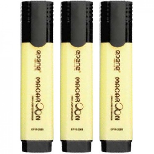 Marcador Fluorescente Epene EP10-2009 Amarelo Pastel 3un
