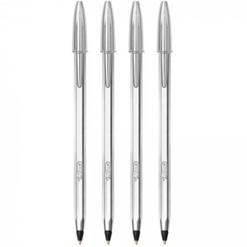 Esferográfica BIC Edição Especial Preto 1mm Prateado 4un