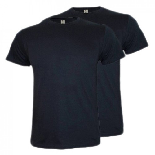 T-Shirt Adulto Algodão 155g Azul Navy Tamanho S Pack 2un