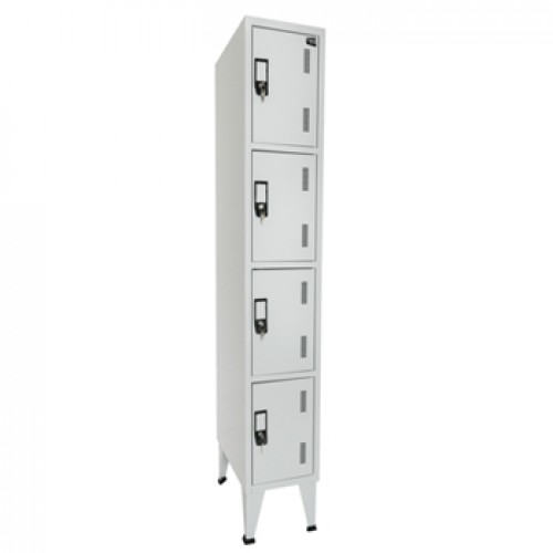 Cacifos Metálicos Simples 4 Cacifos 300x500x1900mm Cinza