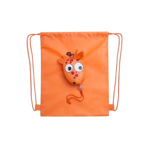 Saco Mochila Dobrável Kissa Laranja