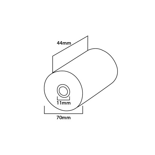 Rolo Papel 44x70x11mm 10un