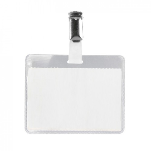 Porta Nomes Horizontal 90x60mm c/Mola  25un