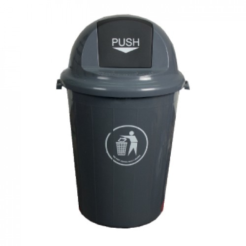 Contentor 80L Plástico c/Tampa Basculante Cinzento