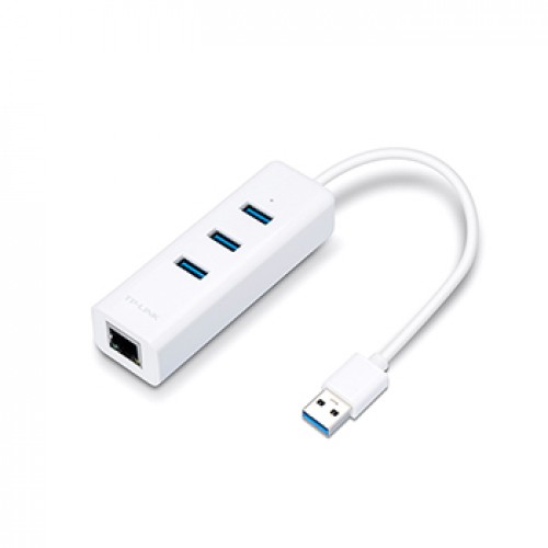 Adaptador USB-A 3.0 para Ethernet Gigabit + 3 Portas USB-A
