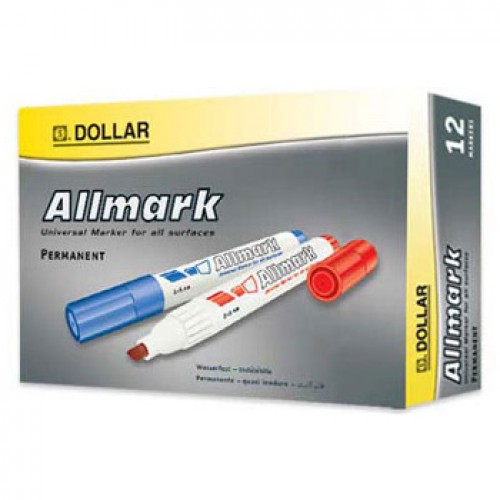 Marcador Permanente Grosso Allmark UMS2 2mm Verde 12un