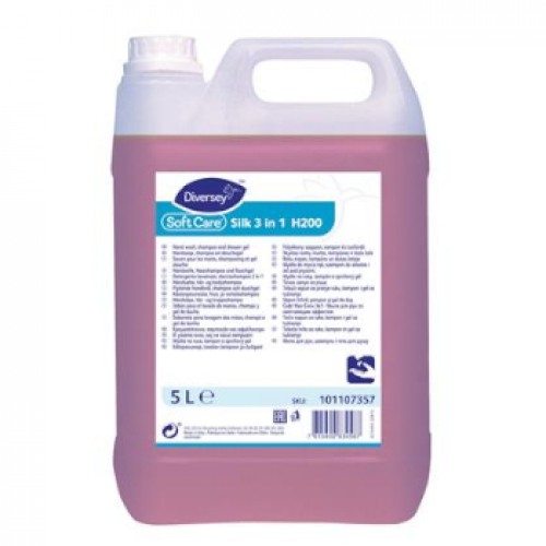 Gel de Banho Sabonete e Champô Soft Care Silk 3 em 1 H200 5L