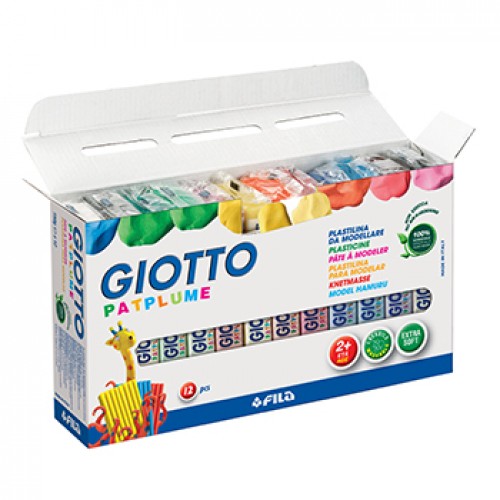 Plasticina 12 Cores Patplume Giotto 12x150g