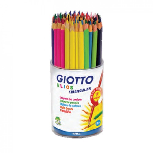 Lápis Cor 84un Copo Giotto Elios Triangular 18cm