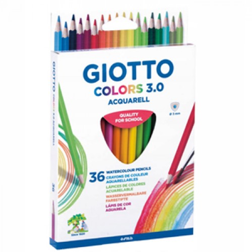 Lápis Cor Aguarelável 36un Cx Cartão Giotto Colors 3.0