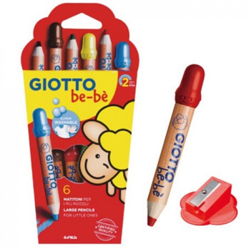 Lápis Cor 06un + 1 Afia Giotto Be-Be
