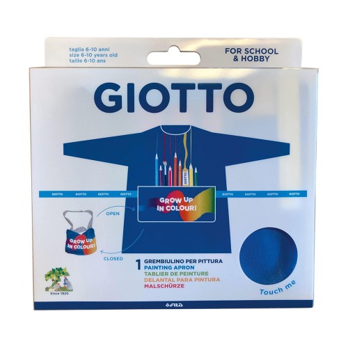 Bata / Avental Plástico Lavável Giotto para Pinturas Azul