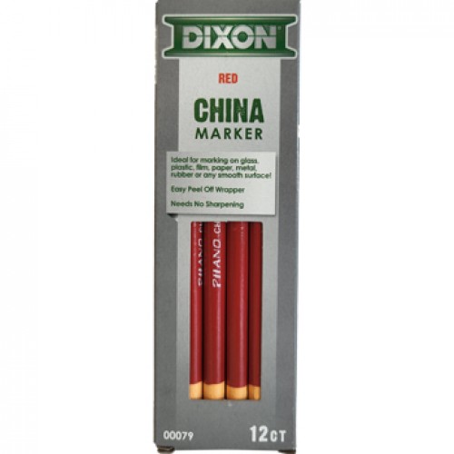 Lápis Dermatográfico Dixon Marker Vermelho Cx 12un