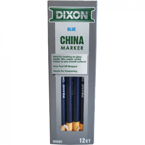 Lápis Dermatográfico Dixon Marker Azul Cx 12un