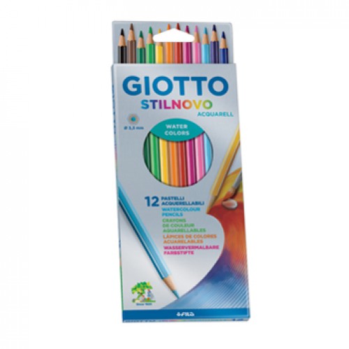 Lápis Cor Aguarelável 12un Cx Cartão Giotto Stilnovo