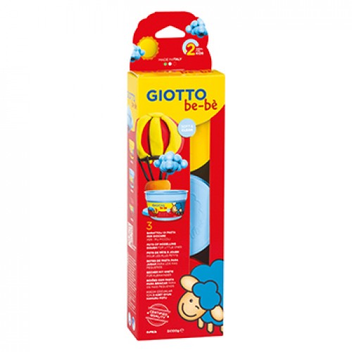 Pasta Modelar 3 Cores Amarelo/Azul/Vermelho Be-Be 3x100g