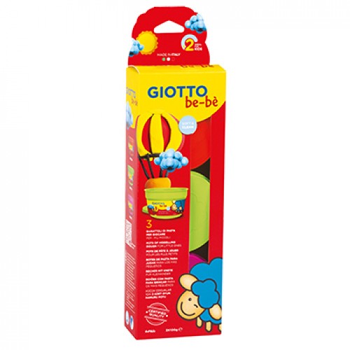 Pasta Modelar 3 Cores Laranja/Magenta/Verde Be-Be 3x100g