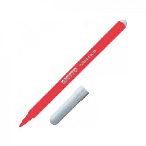 Marcador Feltro Giotto Turbo Color Vermelho Cx12un
