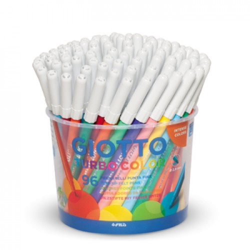 Marcador Feltro Giotto Turbo Color Copo 8x12 Cores 96un
