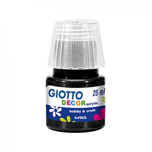 Guache Decor Acrílico 25ml Giotto Preto