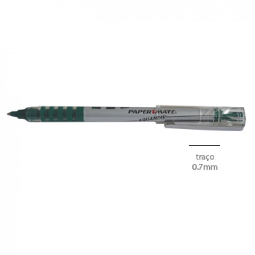 Marcador Roller Paper Mate Aquandis 0,7mm Verde 1un